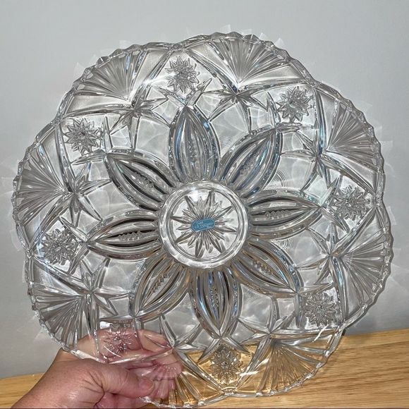 JG Durand Lead Cristal France Vincennes Platter 13” - Picture 2 of 8